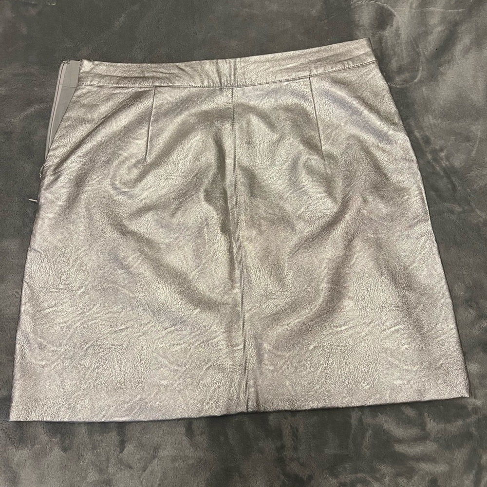 TopShop Silver mini Skirt